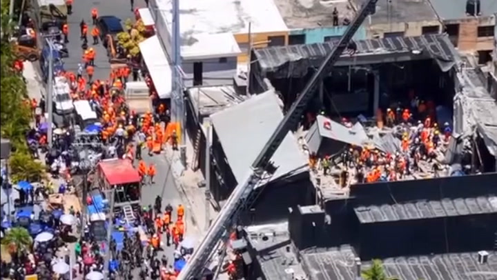 Roof collapse at Dominican club kills at least 113 as officials scramble to identify victims  